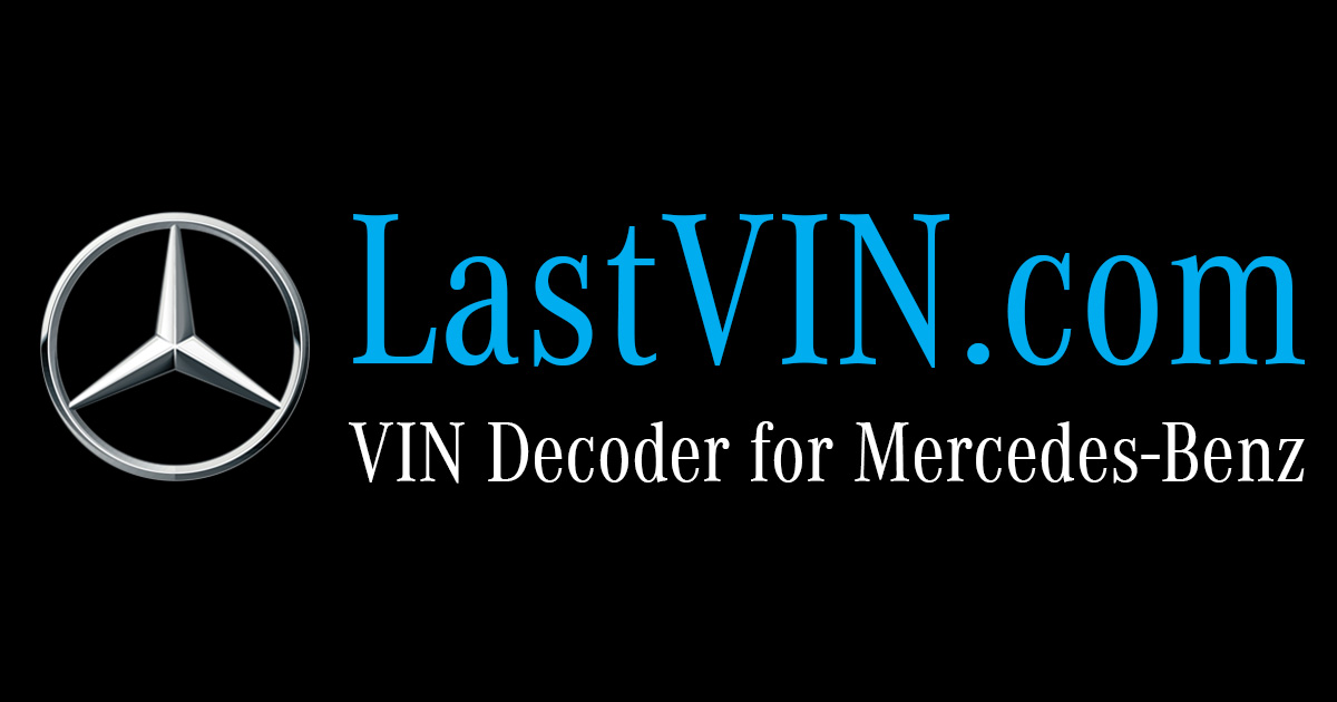 Mercedes Vin Decoder | Decode Your Mercedes-Benz Vin